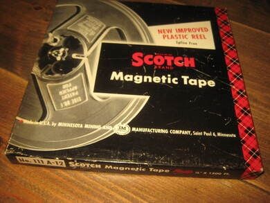 Eake med innspela spole SCOTCH MAGNETIC TAPE 50 - 60 tallet