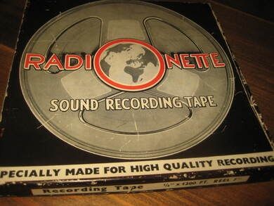 Eake med innspela spole RADIONETTE SOUND RECORDING TAPE 50 - 60 tallet