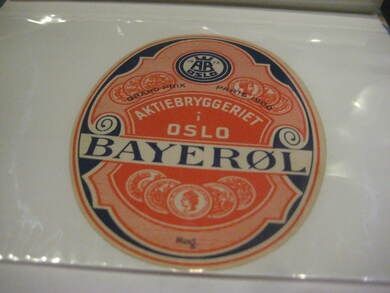 BAYER ØL fra AKTIEBRYGGERIET I OSLO sjelden Dette er etikett nr 25