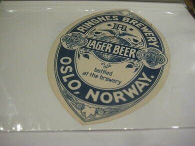 LAGER BEER fra RINGNES BREWERY OSLO NORWAY Dette er etikett nr 30