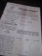 KRINGKASTNINGSKORT LYTTE AVGIFT til februar 1942