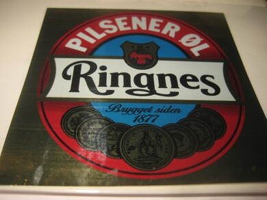 Pilsner øl fra Ringnes Bryggeri Dette er etikett nr 8