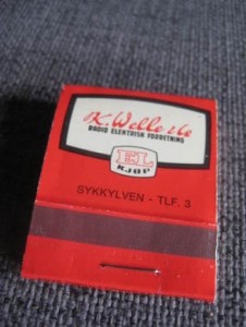 Ubrukt eske fra K. Welle & Co, Sykkylven, 60 - 70 tallet
