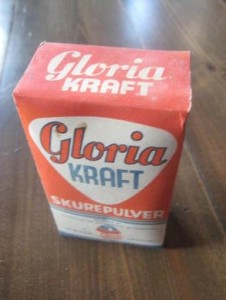 Eske med ubrukt innhold, Gloria KRAFT SKUREPULVER, Nordstrøm & Due, 50 tallet