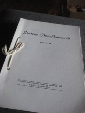 Lot med hefte fra Statens Filmnemnd, Godkjente filmer. 1976