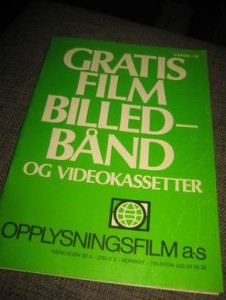 GRATIS FILM BILLEDBÅND OG VIDEOKASSETTER fra OPPLYSNINGSFILM, 70 tallet