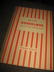 DALE: NORSKLÆRE. Nynorsk med bokmålstillegg. 1959