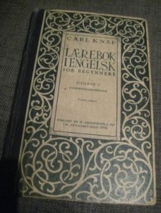 KNAP, KARL. LÆREBOK I ENGELSK FOR BEGYNNERE. Utgave C, 1936.