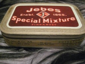 JEBES SPESIAL MIXTURE, fra Fredrik Jebe Tobaksfabrik, 50-60 tallet