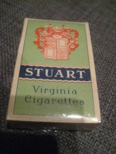 STUART VIRGINIA CIGARETTES, fra Carl F. Johannesen Tobaksfabrik, 40 tallet
