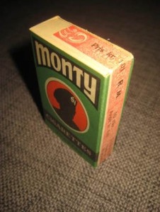 MONTY CIGARETTES, fra Skøyen Tobaksfabrik, 40 tallet