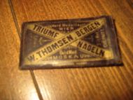 Pakke uten innhold, Maskin nadelen, fra W. THOMSEN, BERGEN, tidleg 1900