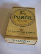 Ubrukt eske PUNCH JUNIOR, fra A.M. HIRSCHSPRUNG & SØNNER, KØBENHAVN, 60 tallet
