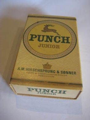 Ubrukt eske PUNCH JUNIOR, fra A.M. HIRSCHSPRUNG & SØNNER, KØBENHAVN, 60 tallet