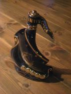 Tom LARSEN COGNAC flaske VIKINGSKIPET m&oslash;rk bl&aring;