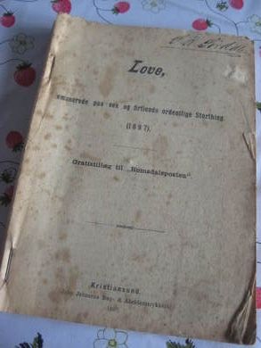 LOVE emanerede paa sex og firtiende Storthing 1897
