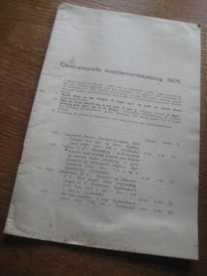 Centralstyrets supplementskatalog 1906