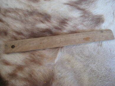 Eldre linjal fra skulestova på 50 tallet 30 cm lang