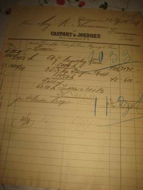 CASPARY & JOERGES Store Srandgade No 9 Christiania 1899