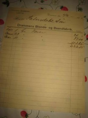 Drammens Blonde- og Baandfabrik Drammen 1901