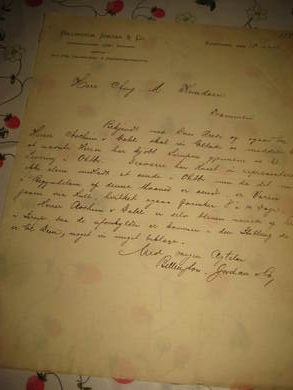 Billingthon Jordan & Co Kristiania 1890