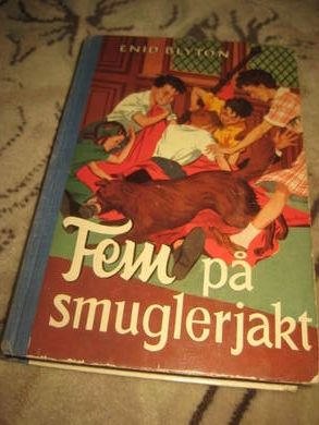BLYTON: Fem på smuglerjakt Bok nr 4, 1958.