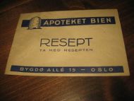 APOTEKET BIEN OSLO 40-50 tallet