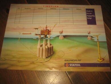Reklame fra STATOIL TIMEPLAN 80 tallet