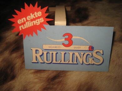 Pen diskreklame fra gammel landhandel like stor som en tobbakspakke 50-60 tallet