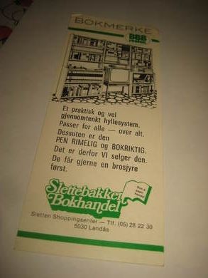 SLETTEBAKKEN BOKHANDEL BERGEN Dette er nr 2