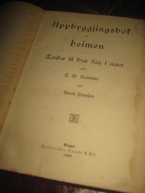 Rosenius - Støylen: Uppbygningsbok for heimen. Tanker til kvar dag i aaret. 1900