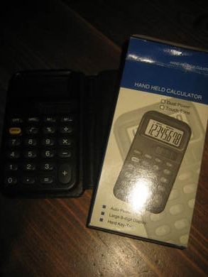 Eske med ubrukt CALCULATOR 80 tallet