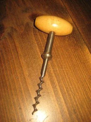 Korkåpner med trehandtak 70 tallet