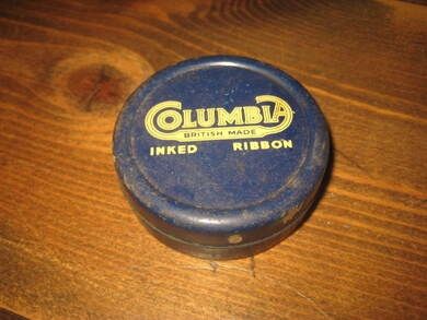 Blikkboks uten innhold COLUMBIA INKED RIBBON 50-60 tallet