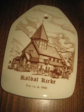 R&Oslash;LDAL KIRKE platte fra JOHAN THOSEN BERGEN 60 tallet