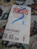 Dagskort WORLD CUP UTFOR STRANDA 1990