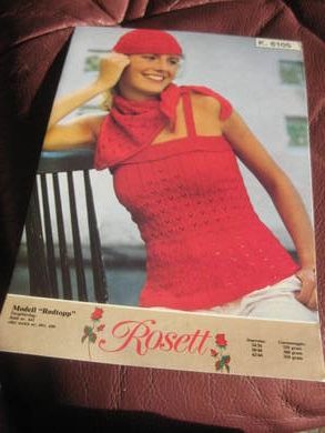 ROSETT, K.6105. RØDTOPP, størrelse  34/36, 38/40, 42/44