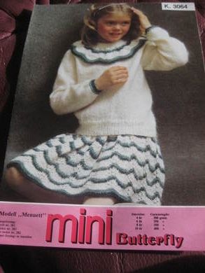 Mini Butterfly, K.3064. MENUETT, størrelse  4,6,8,19 ÅR