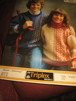 TRIPLEX. K 5058,ALFAOMEGA, størrelse 8-10,12-14, 16-18 ÅR