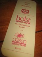 Bokmerke fra holst, Oasen, 80 tallet