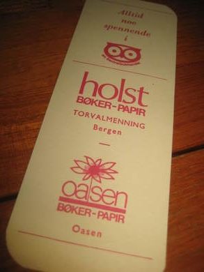 Bokmerke fra holst Oasen 80 tallet
