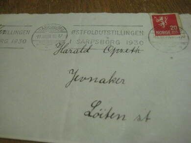 SARPSBORG 11XII29 Med innlegg: Kj&aelig;re Harald?