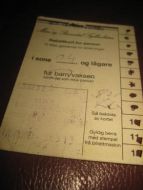 Klippekort fra BF STORFJORD 8 MAI 1992