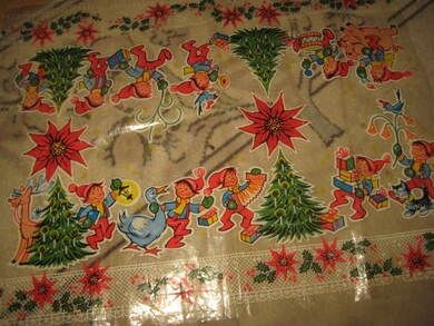 Plast juledekor ca 48*35 cm stor Noe for deg? 50 tallet