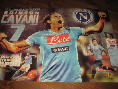 Stor poster klar til innramming ca 80*57 cm stor EDINSON CAVANI