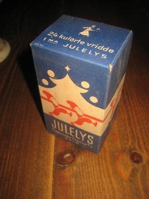 Strøken eske med ubrukt innhold, JULELYS, fra Christian Holter, Oslo, 50-60 tallet