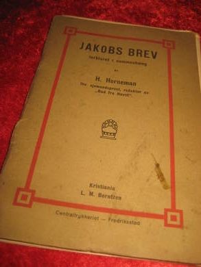 HORNEMAN: JAKOBS BREV 1924