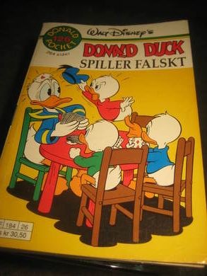 DONALD POCKET nr 126 DONALD DUCK SPILLLER FALSKT 1 UTGAVE