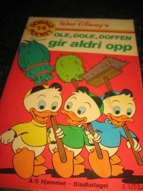 DONALD POCKET nr 14 OLE DOLE DOFFEN GIR ALDRI OPP 2 UTGAVE