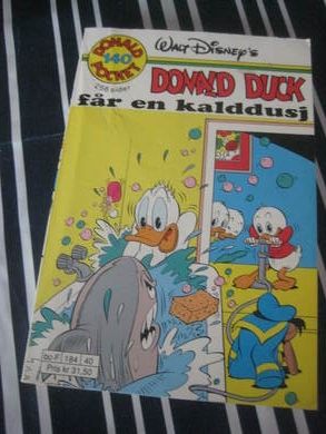 DONALD DUCK F&Aring;R EN KALDDUSJ BOK NR 140 1 UTGAVE